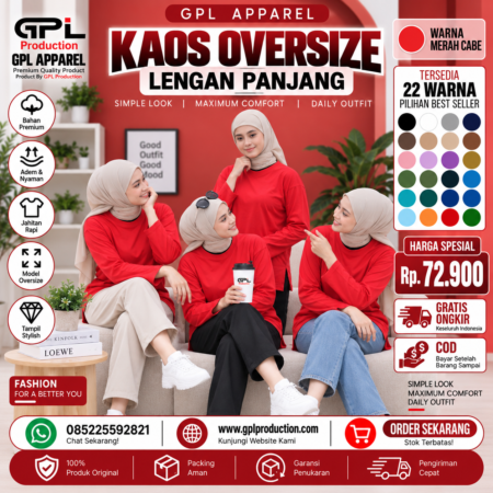 Lengan Panjang MERAH CABE